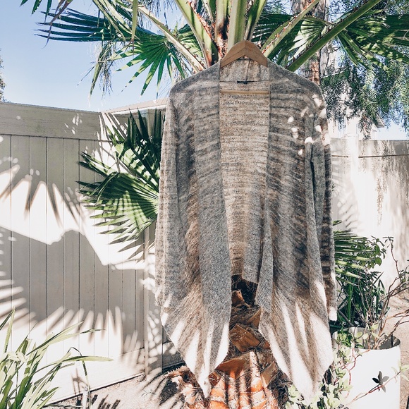EILEEN FISHER Baby Alpaca Beige Open Drape Cardigan - Picture 2 of 6